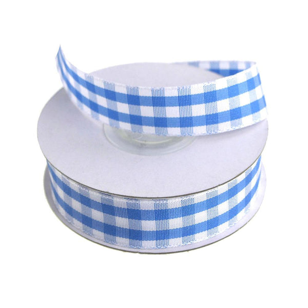 Gingham Christmas Ribbon, 5/8-Inch, 15 Yards, Royal Blue