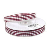 Gingham Checkered Holiday Christmas Ribbon, 3/8-Inch, 25 Yards