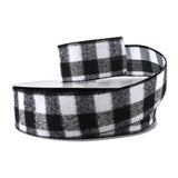 Brushed Buffalo Plaid Wired Edge Ribbon, 2-1/2-Inch, 50-Yard