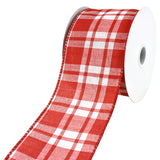 Christmas Woven Josh Plaid Wired Ribbon, 2-1/2-Inch, 10-Yard