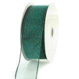 Sheer Chiffon Ribbon Wired Edge, 1-1/2-inch, 25-yard