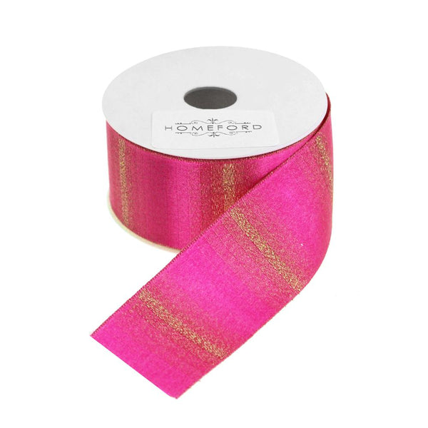 Glitter Sparkling Double Faced Satin Ribbon, Hot Pink, 1-1/2-Inch, 3 Yards