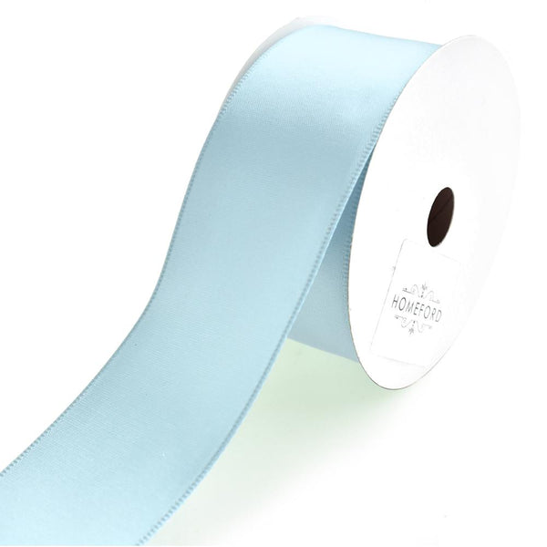 Single Faced Wired Edge Satin Ribbon, 1-1/2-Inch, 3-Yard, Light Blue