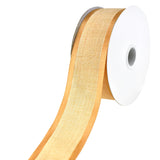 Faux Linen Ribbon with Satin-Edge, 1-1/2-Inch, 25-Yard