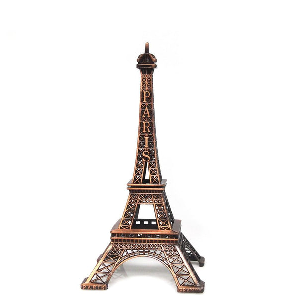 Metal Eiffel Tower Paris France Souvenir, 10-inch, Brown