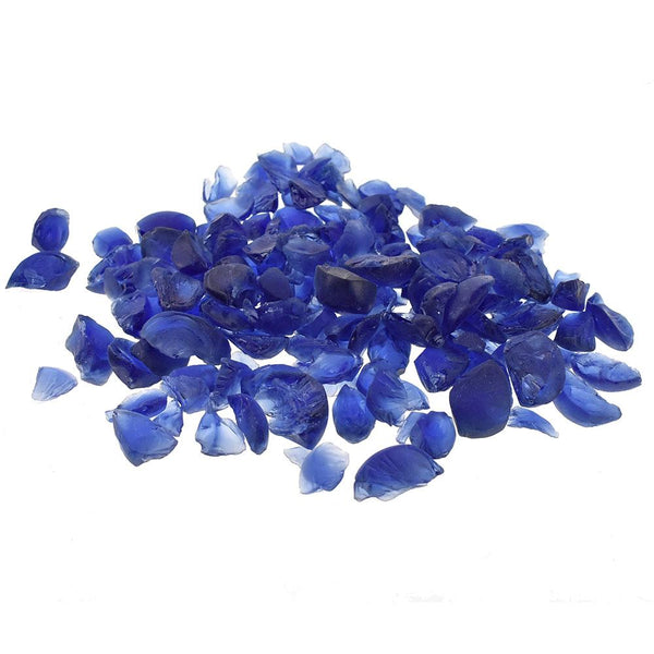 Frosted Sea Glass, Dark Blue, 15-Ounce