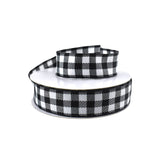 Christmas Buffalo Plaid Checkered Wired Ribbon, 7/8-Inch, 10-Yard