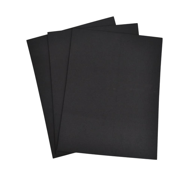 Plain EVA Foam Sheet, 9-Inch x 12-Inch, 3-Piece, Black