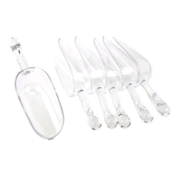 Plastic Candy Scoops Serving-ware, 6-1/2-inch, 6-Piece, Clear