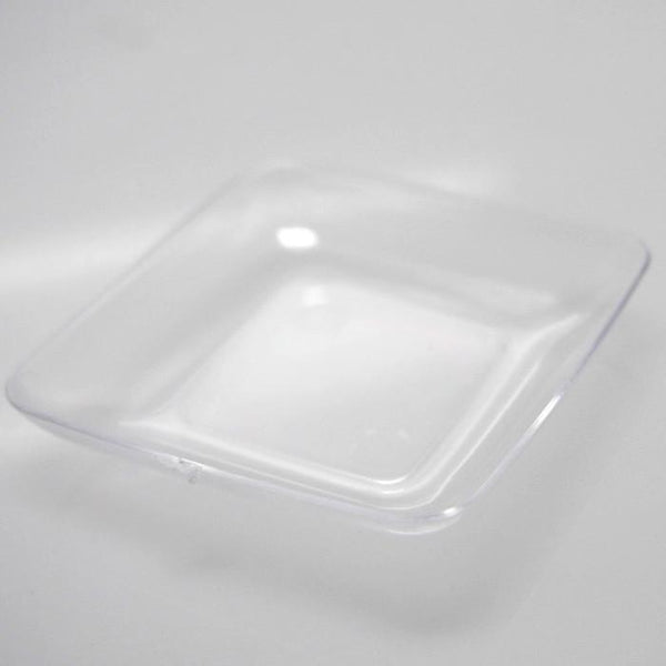 Plastic Mini Dessert Plates Appetizers, 24-Piece, Clear