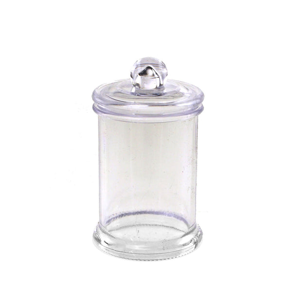 Clear Acrylic Apothecary Candy Jar, 3-1/4-Inch, 3-Piece