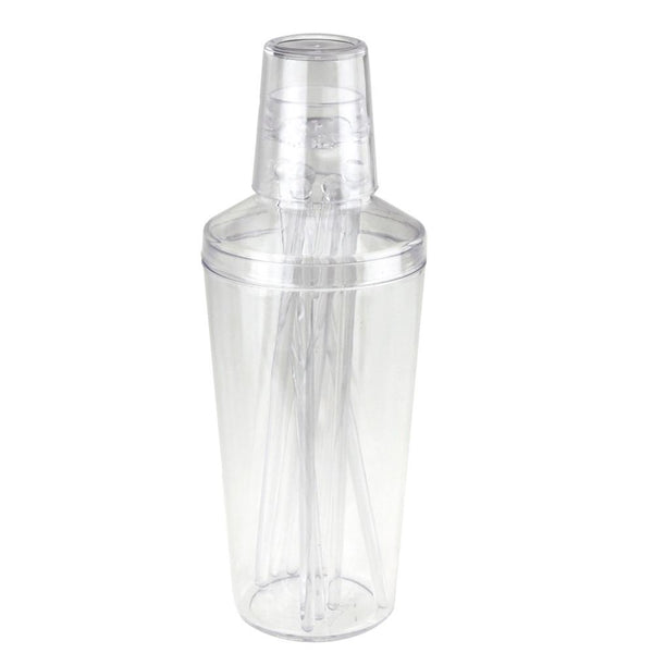 Clear Plastic Cocktail Shaker, 8-3/4-Inch