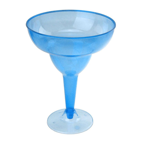 Plastic Margarita Glass Cups, 6-Inch, 6-Piece, Turquoise