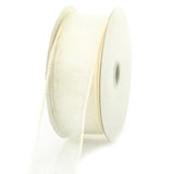 Sheer Chiffon Ribbon Wired Edge, 1-1/2-inch, 25-yard