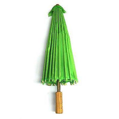 Paper Craft Umbrella with Bamboo Handle, 34-Inch, Apple Green