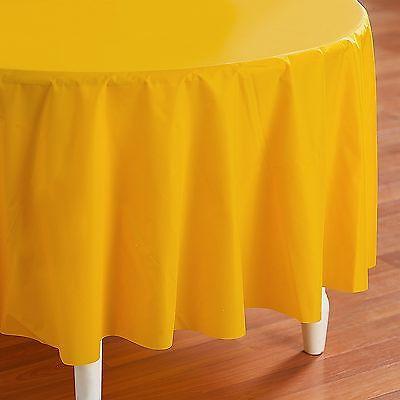 Plastic Table Cover, Round, 84-Inch