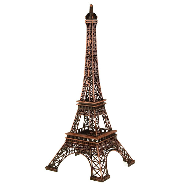 Metal Eiffel Tower Paris France Souvenir, 20-inch, Brown