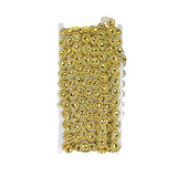 Flower Rhinestone Trim Strand, 15mm, 10-Yard, Gold