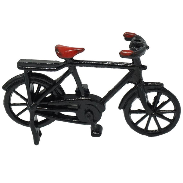 Miniature Metal Bicycle, Black, 1-1/8-Inch