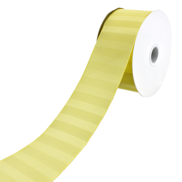 Satin Horizontal Stripes Ribbon, 1-1/2-Inch, 10-Yard - Yellow