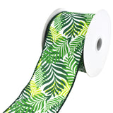 Jungle Ferns Wired Ribbon, 2-1/2-Inch, 10-Yard