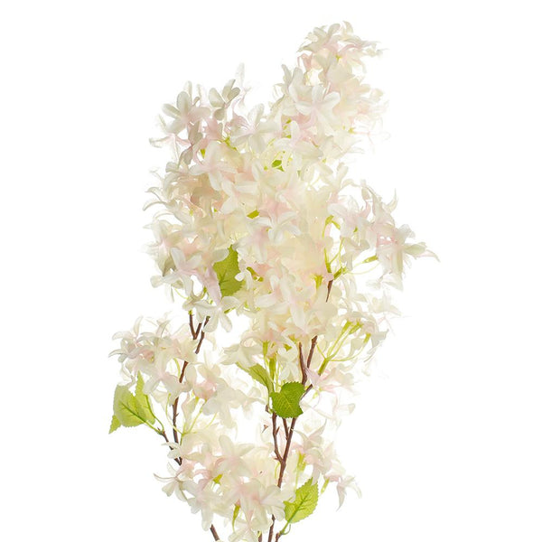 Artificial Jasmine Flowers Branch Spray, 42-Inch, Ivory/Pink