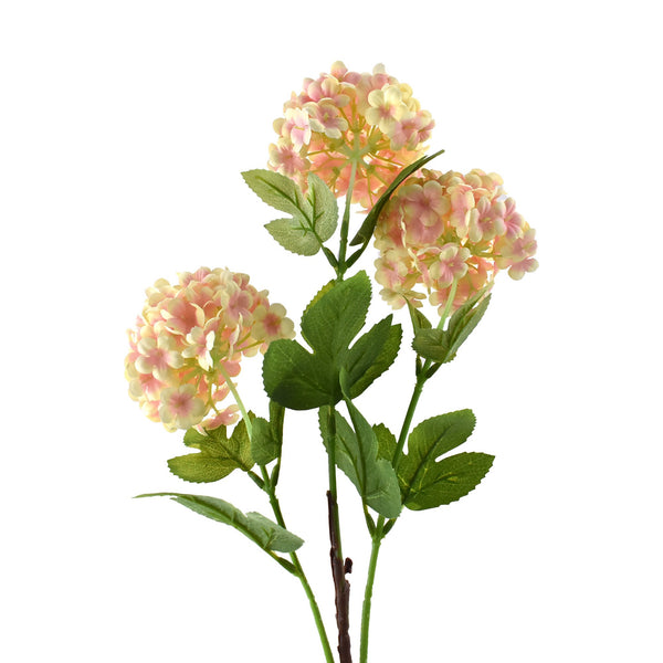 Artificial Hydrangea Stem Spray, Pink, 31-Inch