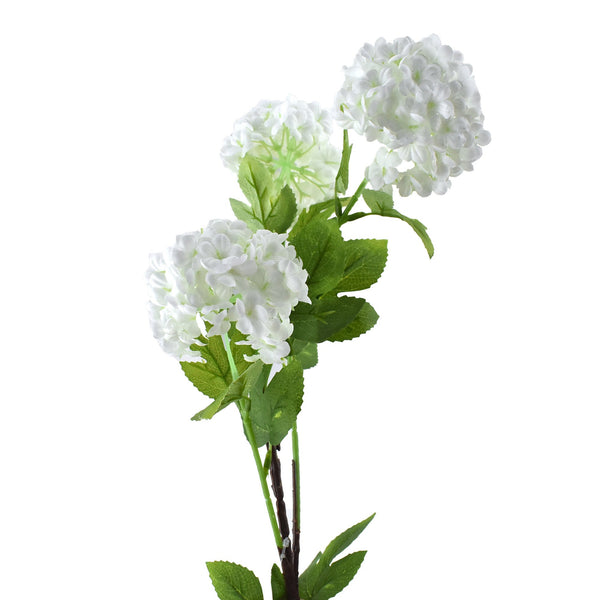 Artificial Hydrangea Stem Spray, White, 31-Inch