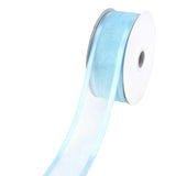 Sheer Organza with Satin Wired Edge Ribbon, 1-1/2-Inch, 25-Yard