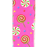 Lollipops and Gumdrops Wired Ribbon, 2-1/2-Inch, 10-Yard