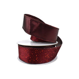 Glittered Lush Double-Sided Wired Ribbon, 1-1/2-Inch, 10-Yard