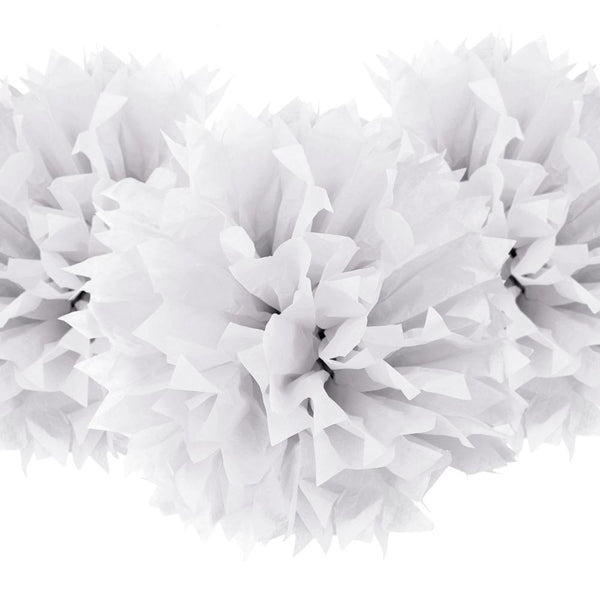 Starburst Tissue Paper Pom-Poms, White, 17-Inch, 3-Count