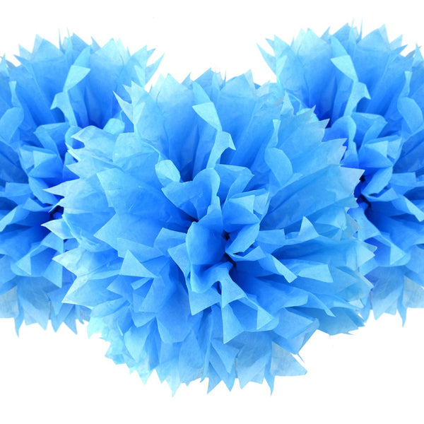 Starburst Tissue Paper Pom-Poms, Turquoise, 17-Inch, 3-Count