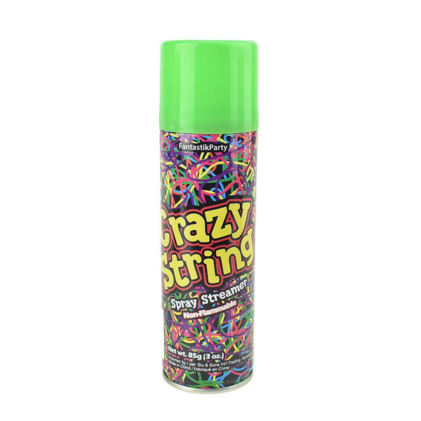 Crazy Party String Spray, 6-1/4-Inch, 3-oz, Green