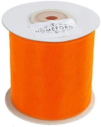 Plain Sheer Organza Ribbon, 2-3/4-inch, 25 Yards, Orange