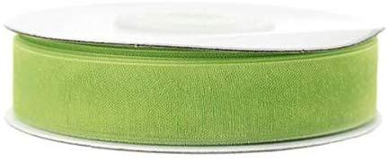 Sheer Organza Ribbon, 5/8-inch, 25-yard, Apple Green