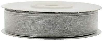 Sheer Organza Ribbon, 5/8-inch, 25-yard, Silver