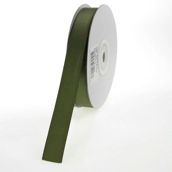 Double Faced Satin Ribbon, 5/8-inch, 25-yard, Moss Green