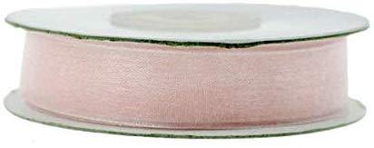 Sheer Organza Ribbon, 5/8-inch, 25-yard, Light Pink