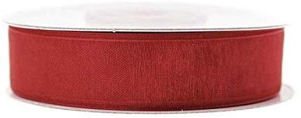 Sheer Organza Ribbon, 5/8-inch, 25-yard, Red