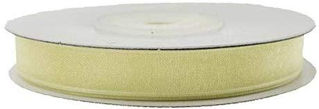 Sheer Organza Ribbon, 3/8-inch, 25-yard, Baby Maize Yellow