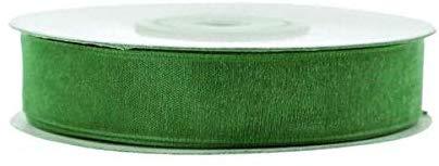 Sheer Organza Ribbon, 5/8-inch, 25-yard, Emerald Green