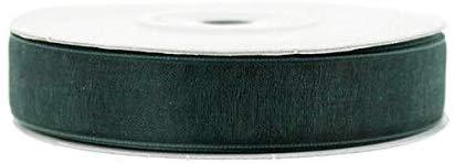 Sheer Organza Ribbon, 5/8-inch, 25-yard, Hunter Green