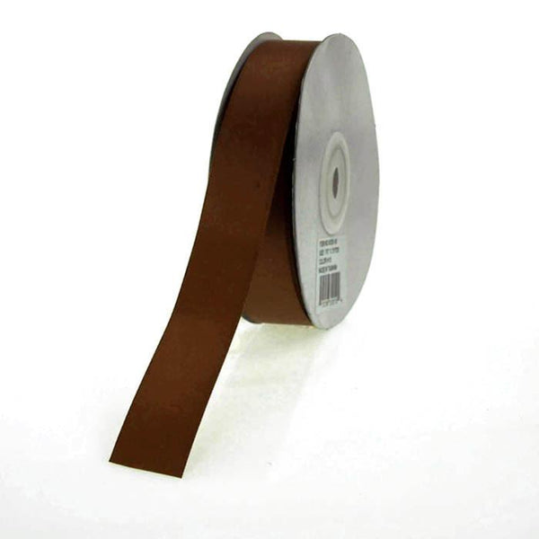 Double Faced Satin Ribbon, 7/8-inch, 25-yard, Brown