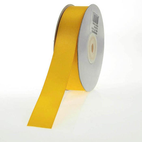 Double Faced Satin Ribbon, 7/8-inch, 25-yard, Dark Yellow