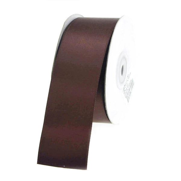 Double Faced Satin Ribbon, 1-1/2-inch, 25-yard, Brown