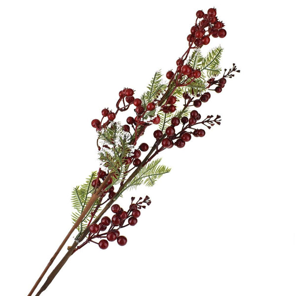 Winter Red Berry Christmas Spray Pick, 28-Inch, 2-Piece