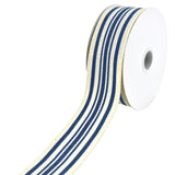 Woven French Stripes Wired Ribbon, 1-1/2-Inch, 10-Yard