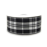 Plaid Checkered Wired Edge Christmas Ribbon, 1-1/2-inch, 10-yard