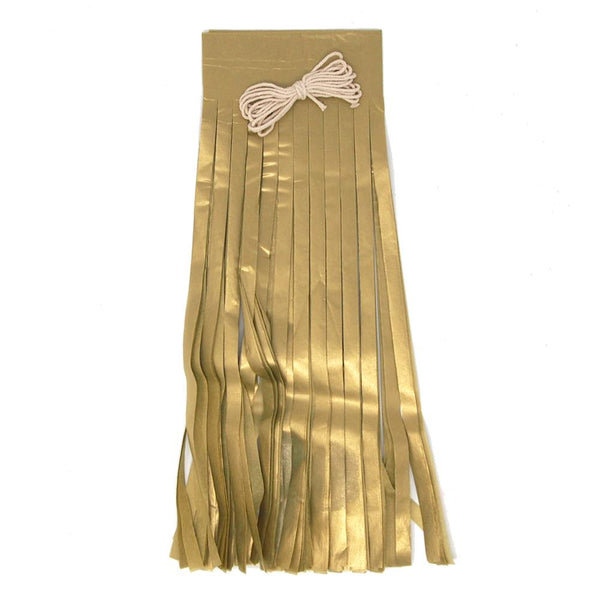 Paper Tassel Garland Banner, Antique Gold, 13-Inch, 8-Piece